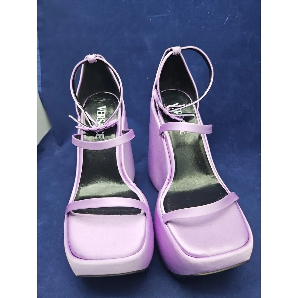 Versace Platform Sandals Shoes Nashville Summer Nights Sz 7  Lilac Purple Heels